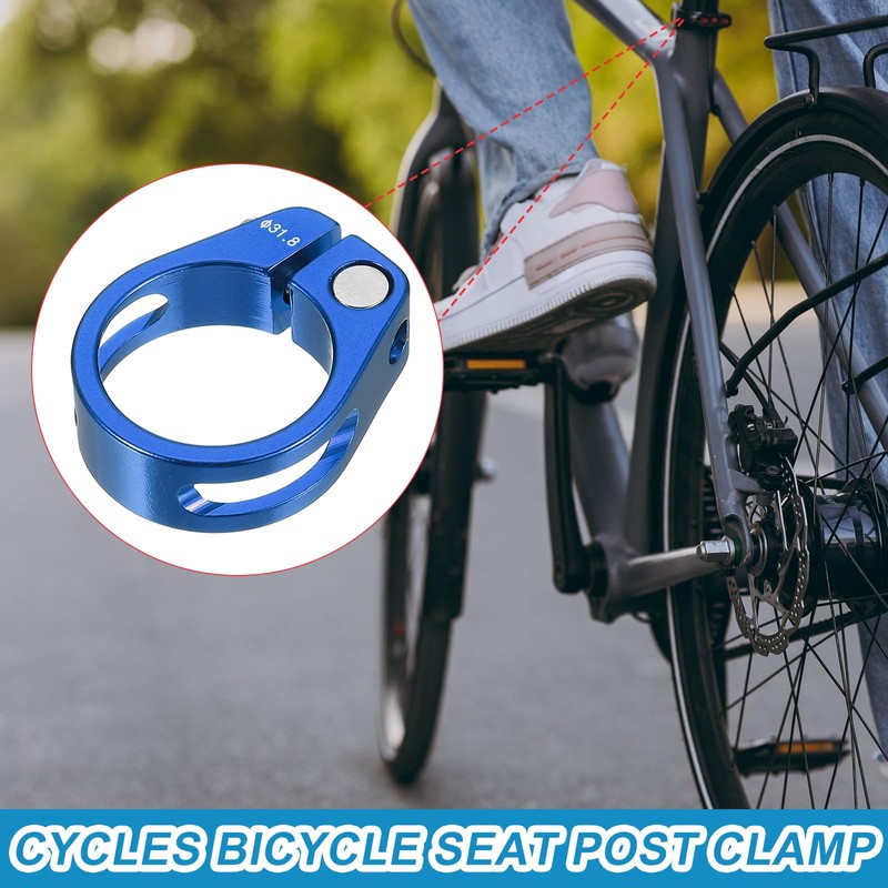 PATIKIL 31.8mm Cycles Bike Seat Post Clamp, Aluminum Alloy Seat