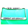 All American U S Army-COMBAT AIR ASSAULT-License Plate Frame-Chromed Cast