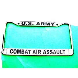 All American U S Army-COMBAT AIR ASSAULT-License Plate Frame-Chromed Cast Metal #811161