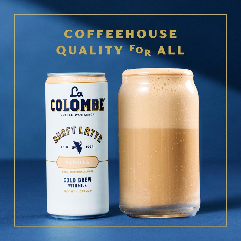 La Colombe Coffee, Vanilla Draft Latte, 11 fl oz Cans