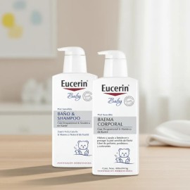 Kit Baby Eucerin: Baño & Shampoo 400ml + Crema Corporal 400ml