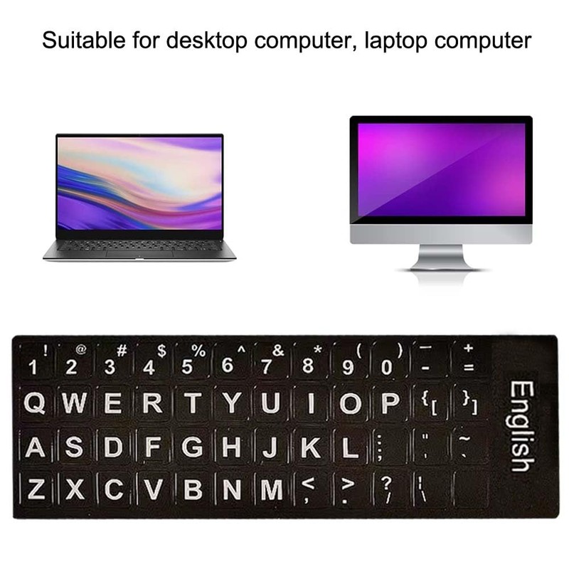 Replacement English Keyboard Letter Stickers, Universal English Keyboard Stickers with