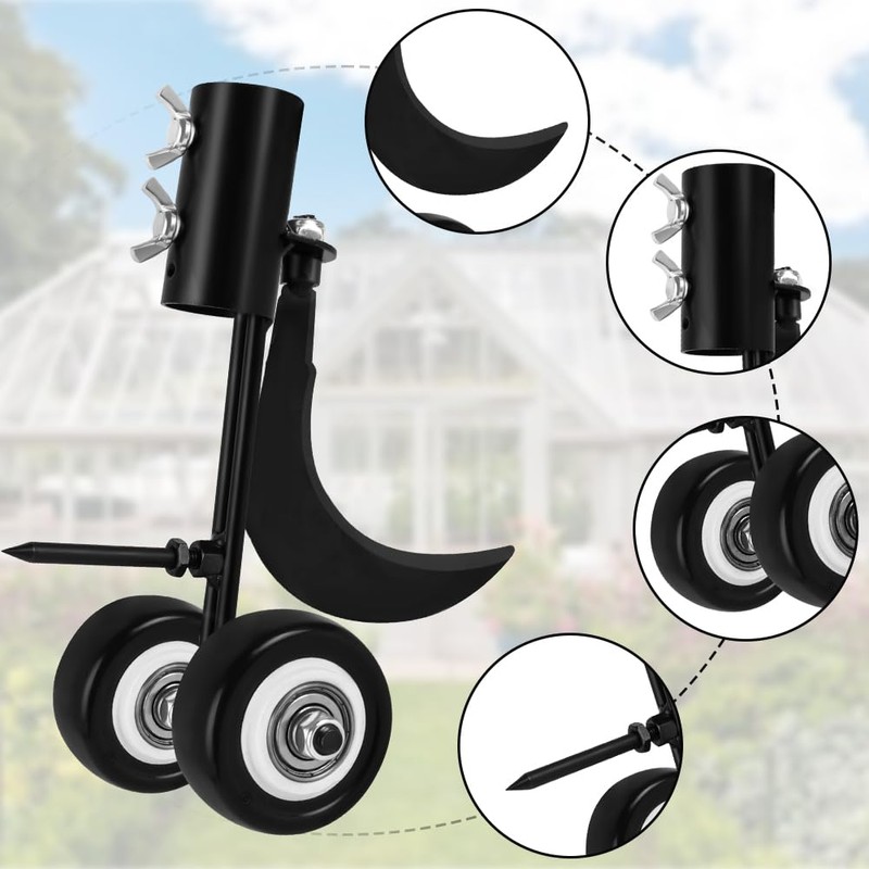 OFFCUP Crevice Weeding Tools with Wheels, 2 in 1 Sidewalk
