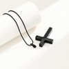 American Flag Cross Urn Necklace for Ashes for Men Women
