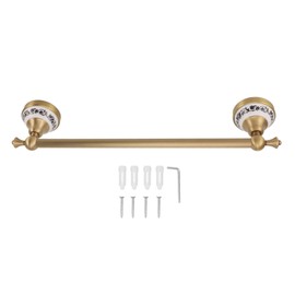 40.5cm Bathroom Towel Bar Copper Bath Towel Rack Single Towel Bar Wall Mounted Towel Holder European Style Antique