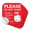 Please Do Not Flush Sign 5 Pack 6"x 6" Please