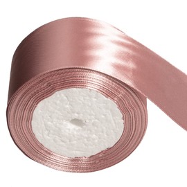 2 Inch 25 Yards Satin Ribbon, Rose Gold Ribbon for Gift Wrapping, Crafts, Gifts, Trimming, Sewing, Christmas Wedding Party Decoration