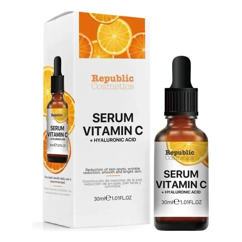 Republic sérum vitamina C + ácido hialurónico, ilumina y rellena