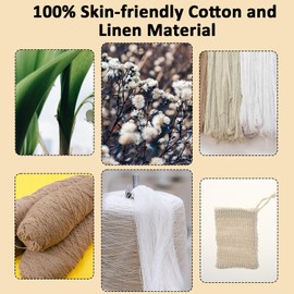 Yuomeaz 3 Pack Foaming Mesh Bag for Soap, Soap Saver Bag with Drawstring Exfoliating Pouch, Sisal Foaming and Drying Soaps Holder for Bath and Shower