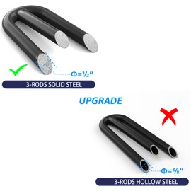 SMARTSTANDARD Hairpin Table Legs 32 Inch, 1/2'' 3 Solid Steel Rods, 900lbs Load Capacity, Mid-Century Style for Coffee Table, Side Table, Night Stand (Black, 4PCS)