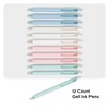 U Brands U-Eco Recycled Gel Click Pens, Set of 12,