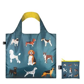 LOQI DO.WO Reusable Tote Bag, Woof Print, Multi, United States Carry-On