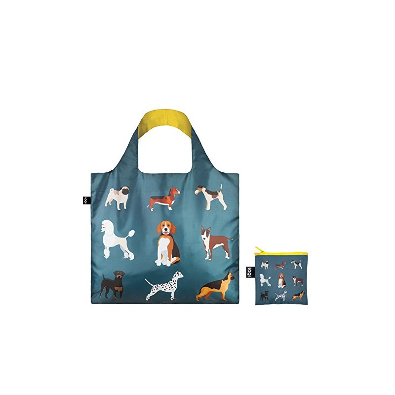 LOQI DO.WO Reusable Tote Bag, Woof Print, Multi, United States