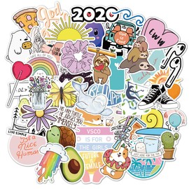 75 Pieces Cute Aesthetic Stickers for Water Bottles, Tumblers, Luggage, Skateboard, Bumper, Scrapbook, Cups, Stickers, Gift for Kids, Teens, Adults