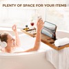 Teak Bathtub Tray - Luxury Bath Tray with Expandable Handles,