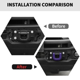 RT-TCZ Tow Hook Covers Bumper Tow Hook Covers Rubber Protector Cover Exterior Accessories for Ford Bronco 2021-2025 (Style B, Purple)
