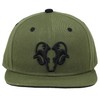 Bexxwell Snapback Cap Green with 3D Embroidery in Black (Perfect