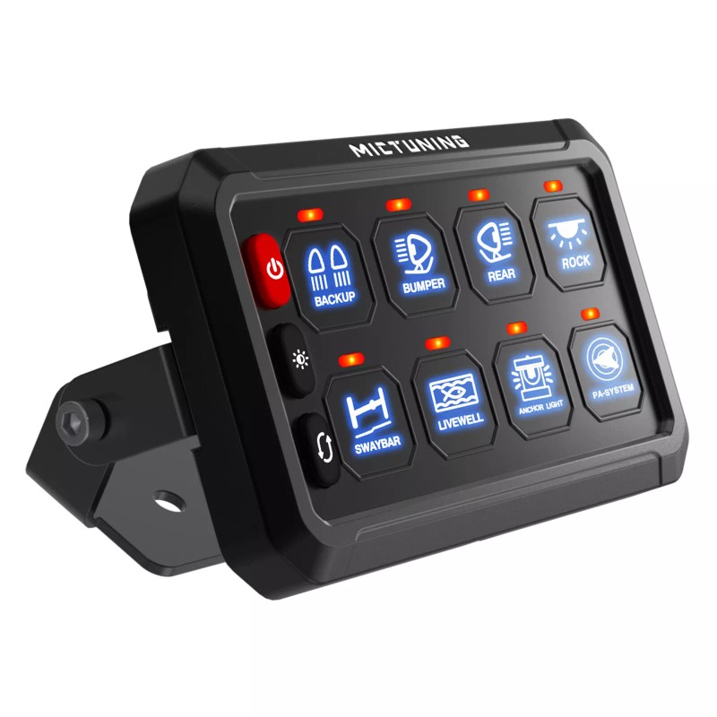 MICTUNING LED Touch Switch Panel 8 Gang Car Marine Boat