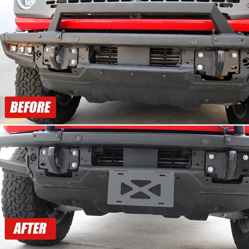 Front License Plate Bracket Compatible with 2021-2025 Ford Bronco with