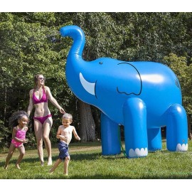 Big Mouth Inc Ginormous 6ft Inflatable ELEPHANT Yard Summer Party Sprinkler BLUE