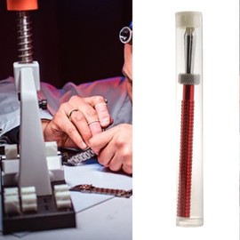 Colcolo Watches Pin Vises Jewelry Punching Hand Tools Portable Parts DIY Movement Maintenance Pin Vise Hand Drill, Watch Repair Tools, Red