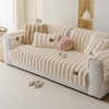 Huierxun Fuzzy Rabbit Plush Sofa Cover Thick Soft Fur Sectional