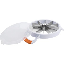 Westmark 4004094516078 Westmark Germany Large Stainless Steel Slicer with Blade Protection, Slices Fruit, Melons, Watermelon, Pineapple, and More Simply Get 12 Perfect Slices, White