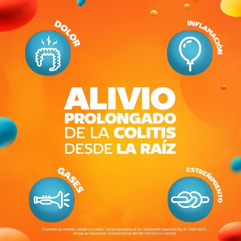 Sinuberase 4B probiótico para colitis – 40 ampolletas de 5