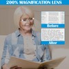 200% Magnifying Glasses with Light,USB Rechargeable LED Lighted Magnifying Eyewear,Hands