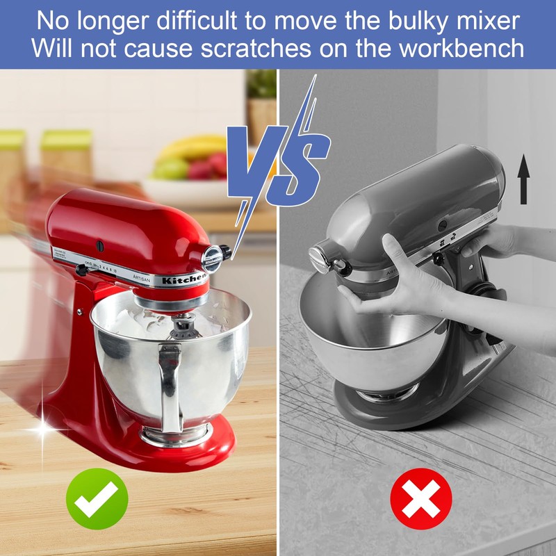 Vesaneae Acrylic Kitchen Mixer Mat, Convenient Sliding Tray, Compatible with