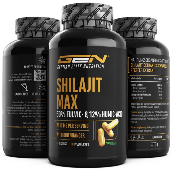 Mumijo Shilajit Max – 180 Capsules – Extra Strong: 2000