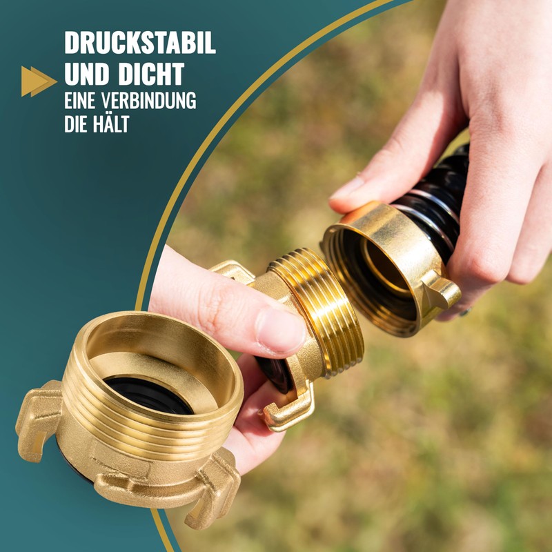 Poppstar Brass Quick Coupling 1 1/4 Inch Male Thread (G