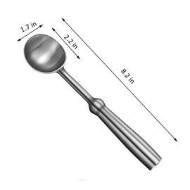 Multipurpose Pro Heavy Duty Stainless Steel Ice Cream Scoop with Comfortable Handle and Ergonomic Non-Slip Grip (Silver Style I)