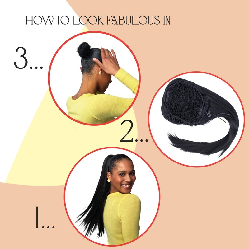 Prettyshop 55 cm Ponytail Hair Extension, Straight