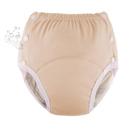 WEEOATAR Unisex Reusable Adult Cloth Diaper, Washable Swim Nappies, Adjustable Incontinence Cloth Diaper with Snaps, Underwear for Elderly Disability, Postpartum (Orange, XXXL)