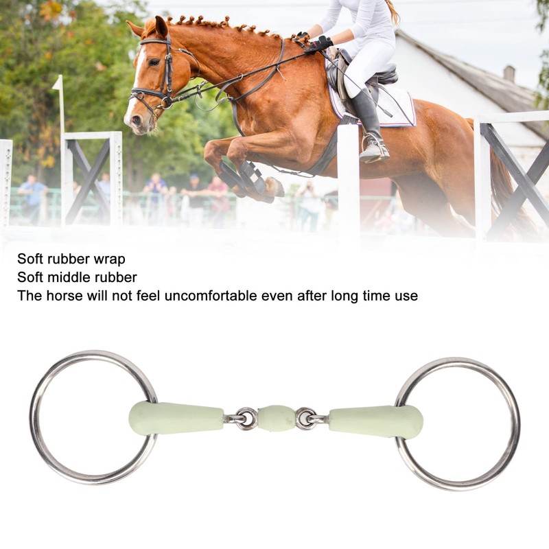 Ezweiji Horse Mouth Bit Apple Flavour Professional Stainless Steel Snaffle