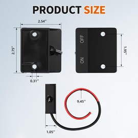 Toggle Switch Heavy Duty Wiring On/Off Switch 12v SPST 30A with 10 Inch Wire 2 Pin Latching Marine Toggle Switch Waterproof 2 Position Automotive for Marine Car Boat