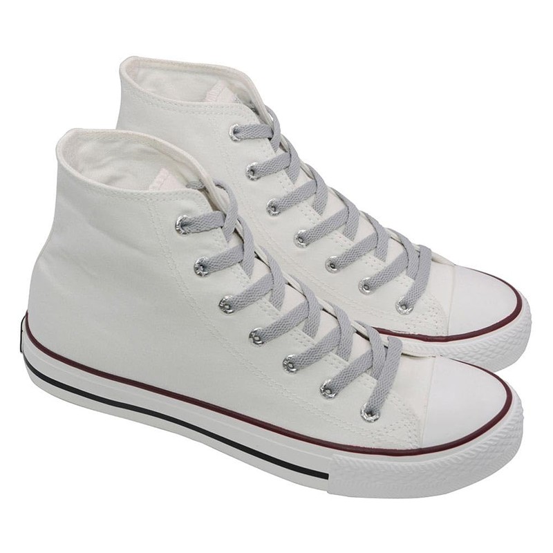 VSUDO VSUDO 80 cm Flat Light Grey Shoe Laces for