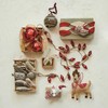 Creative Co-Op Handmade Wool Felt Reindeer Ornament with Embroidery on