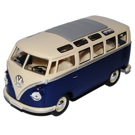 Collection 711 SAMBAKINSMARTMITKENN VW Volkswagen T1 Dunkel Blau Weiss Samba Bully Bus 1950-1967 1/24 Modellcarsonline Modell Auto