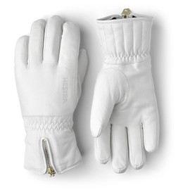 Hestra Leather Swisswool Classic 5-Finger Glove - White - 6