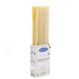 Giusto Sapore Imported Artisanal Vermicelloni Italian Pasta, Organic Bronze Drawn, 340G
