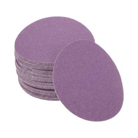 HEROFFIX 50 Pcs Car Wood Sanding Discs Smoothing Hook & Loop Sandpaper for Woodworking, Automotive Refinishing 3.94" 80 Grit Purple Aluminum Oxide