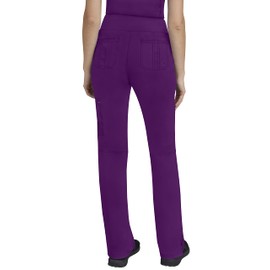 Healing Hands Womens Scrubs Pants 5 Pocket Purple Label 9133 Cargo Tori Women Yoga Pant Lightweight Soft Fabric, Eggplant MP