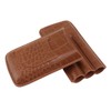 Cigar Holder Case Artificial Leather Portable Durable Elegant 3 Finger