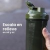 SmartShake Original2GO ONE Verde Army 800ml, Botella Mezcladora de Proteínas,