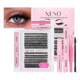 Kit De Extensiones De Pestaña 40d Neso Lash Natural Curve D