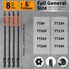 Impact Security Torx Bit Set 6-Inch Long (8-Pack T8-T40), S2