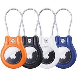 Waterproof AirTag Holder 4 Pack with Steel Cable Lock
