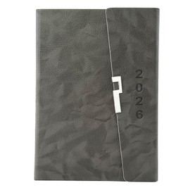 Daily Planner 2026 - Daily Calendar Planner(Jan - Dec 2026), One Page Per Day, Hourly Appointment Book with Time Slots, 5.7" x 8.3", Thick Paper (Grey)